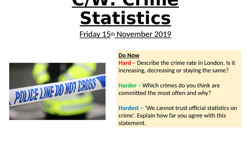 AQA A Level - Police Recorded Crime Statistics