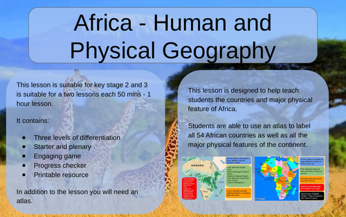 africa-human-and-physical-geography-teaching-resources