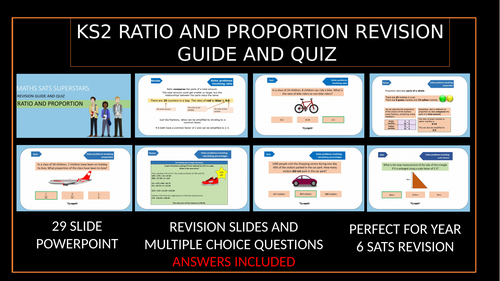 Maths SATS Superstars-Year 6 Ratio and Proportion Revision Guide and Quiz