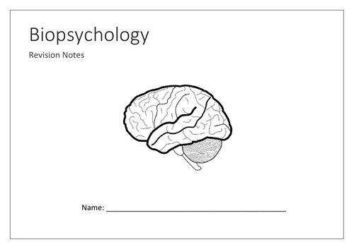 Biopsychology mind map booklet