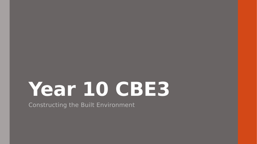 Constructing the Built Environment Unit 3 WJEC
