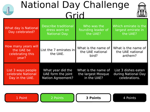 UAE National Day Challenge Grid