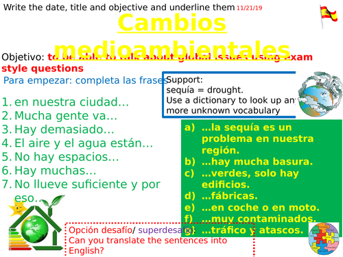 cambios medioambientales