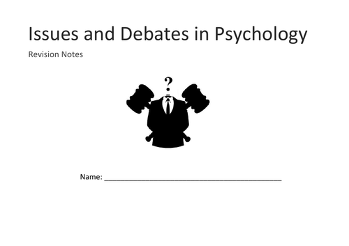 Issues and Debates mind map booklet