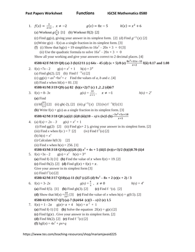 functions-worksheet-with-answers-from-igcse-mathematics-0580-teaching