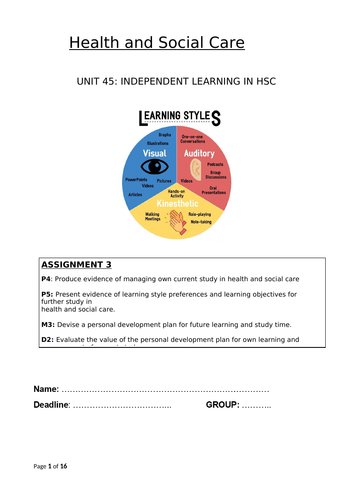 Unit 45: Learning Styles