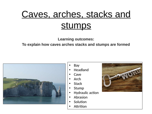 Geography headlands and bays, cliffs, caves, coastal features