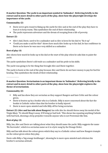 Sailmaker 8 mark question resources