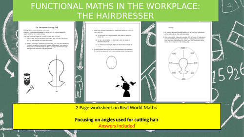 Functional Skills Maths in the Workplace: The Hairdressers and Cutting Angles