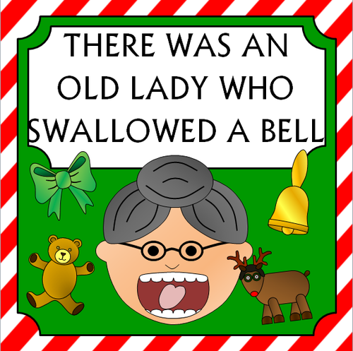 THERE WAS AN OLD LADY WHO SWALLOWED A BELL - Christmas story resource pack
