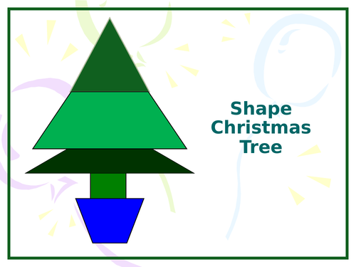 Shape Christmas Tree - Art Project | Teaching Resources