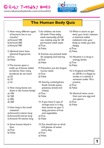The Human Body - Quiz