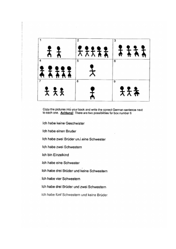 Brothers and sisters  - Beginners' German