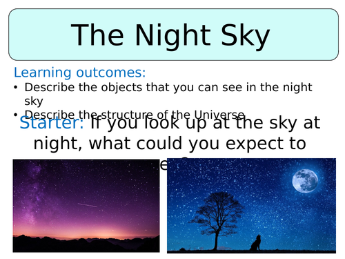 KS3 ~ Year 7 ~ The Night Sky