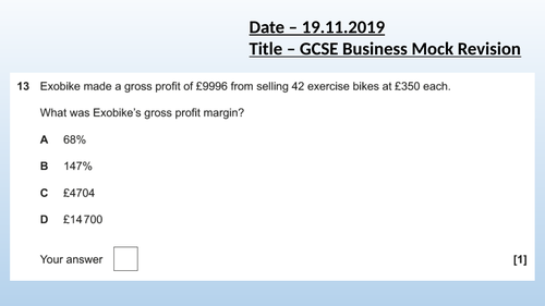 GCSE Business Revision Paper 2 - Operation, finance, influences on business .
