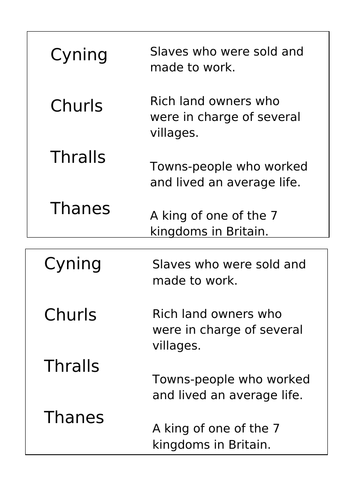 Anglo-Saxon hierarchy role play