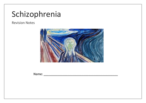 Schizophrenia mind map booklet