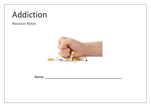 Addiction mind map booklet