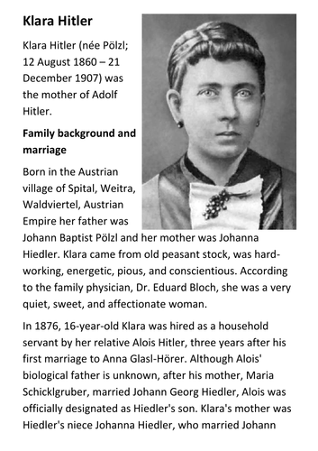 Klara Hitler Handout