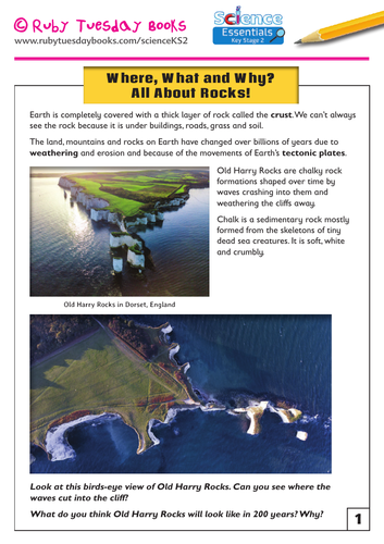 Rock Formation Information and Describing Rocks Activity