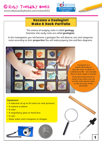 Be a Geologist! Make a Rock Portfolio