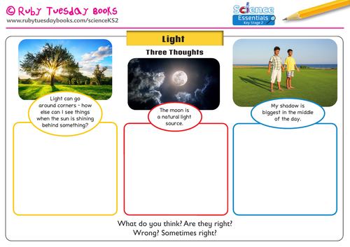 Three Thoughts - Light. Addressing themes and misconceptions