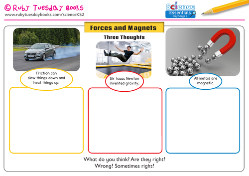 Three Thoughts - Forces and Magnets. Addressing key themes and misconceptions