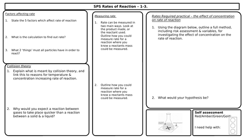 Rates of Reaction Revision