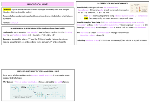 Halogenoalkanes coursework image