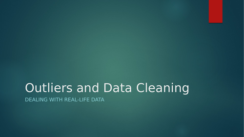 Outliers and Data Cleansing