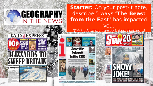 Beast from the East - GCSE Taster Lesson