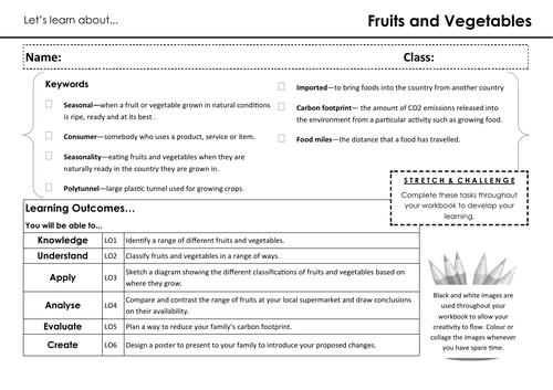 Lets Learn About... Fruits and Vegetables