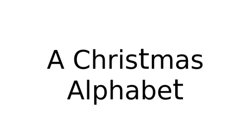 A Christmas Alphabet powerpoint presentation