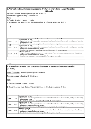 Edexcel Language Paper 2 Texts and Resources