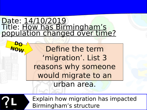 Changing Cities Lesson 5 - Geography Edexcel A | Teaching Resources