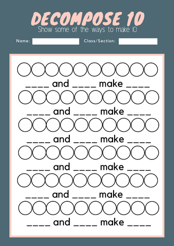 Ten frame template (CPA)