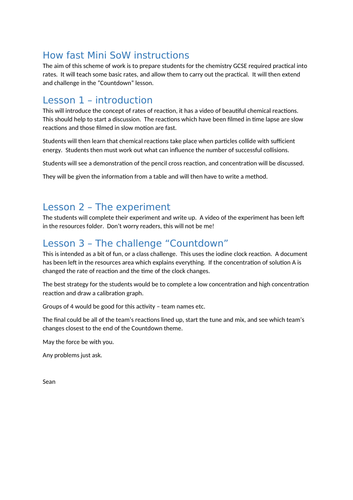 KS3 Rates of Reaction