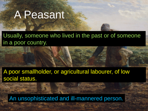 WJEC GCSE poetry 2021 - 'A Peasant' by RS Thomas PPT