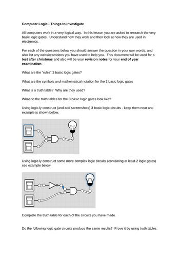 Computer Logic - Research task