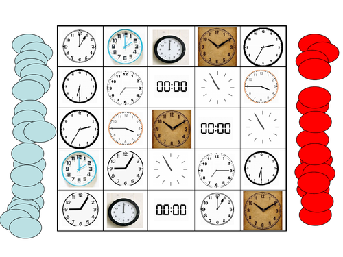 Time and Morning Routine Connect 4 game - ppt - French and Spanish