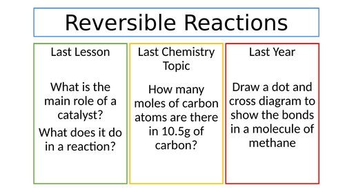 C8.6 Reversible Reactions