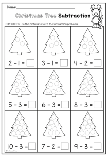 Christmas Tree Subtraction | Teaching Resources