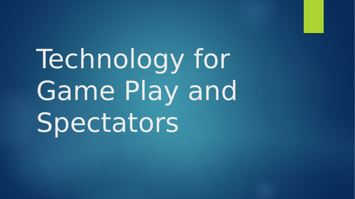 PE Technology for Spectators in Sport