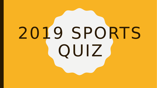 PE Sports 2019 Quiz