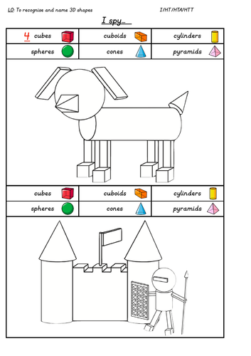 Year 1 Recognising 3D Shapes