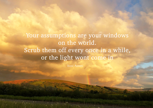 assumption quote A3 large downloadable poster