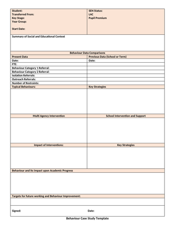 education case study template