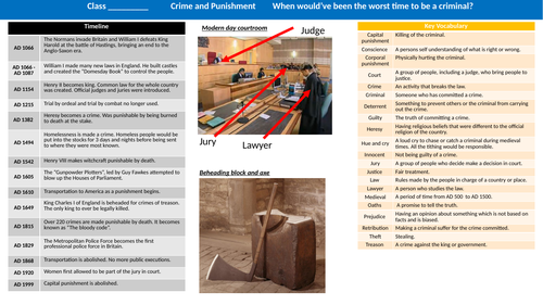 Knowledge organiser - Crime and Punishment