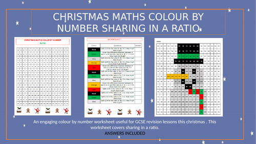 Christmas Maths Made Fun: Exploring Ratio with Colour By Number