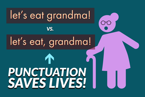 Punctuation Saves Lives Poster